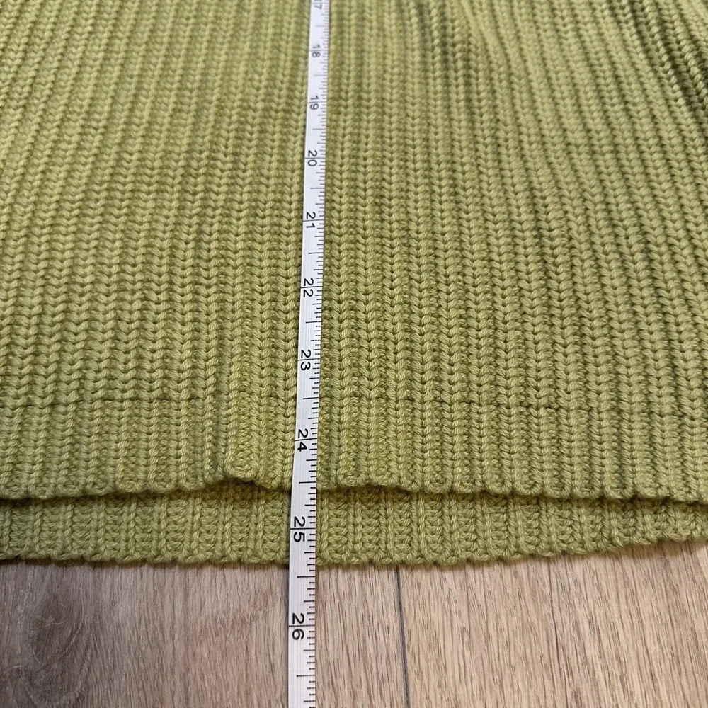 Chico's Women's 4 US XXL 1X Green Rabbit Hair Blend Cowl Neck Sweater Boxy - Picture 4 of 5